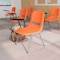 Flash Furniture Orange Ergonomic Shell Chair with Right Handed Flip-Up Tablet Arm RUT-EO1-OR-RTAB-GG - alternate 1